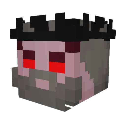YT_FROZEN Minecraft avatar head, 3D render