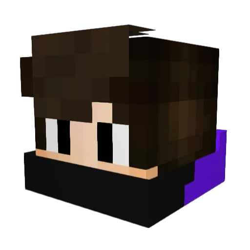 YT_Funxio Minecraft avatar head, 3D render
