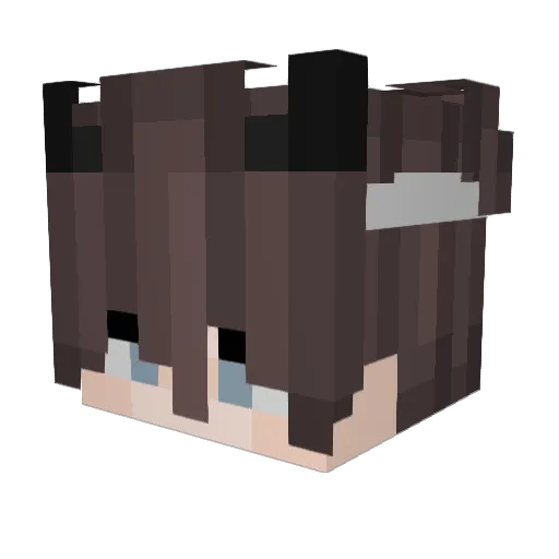 YT_GimPlay Minecraft avatar head, 3D render