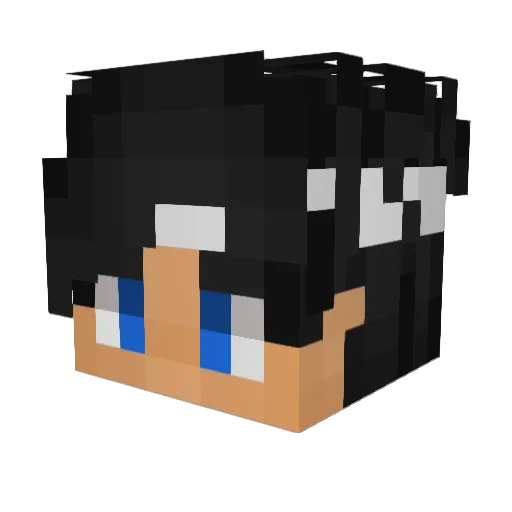 YT_Hunter Minecraft avatar head, 3D render