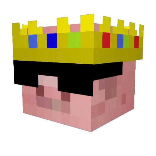 YT_Laggy_Ky Minecraft avatar head, 3D render