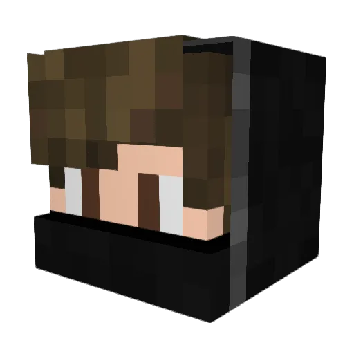 YT_LuckyPVP Minecraft avatar head, 3D render