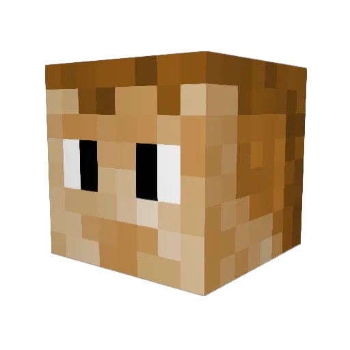 YT_MJAY Minecraft avatar head, 3D render