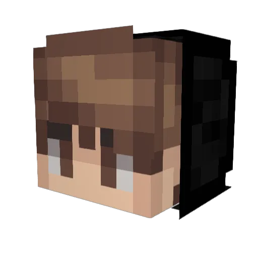 YT_Noureddine Minecraft avatar head, 3D render