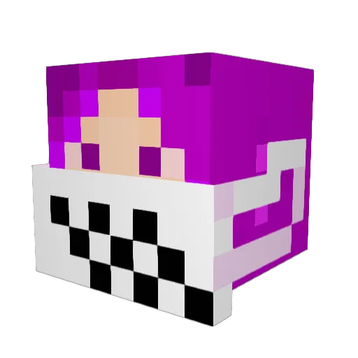 YT_PROM1C Minecraft avatar head, 3D render