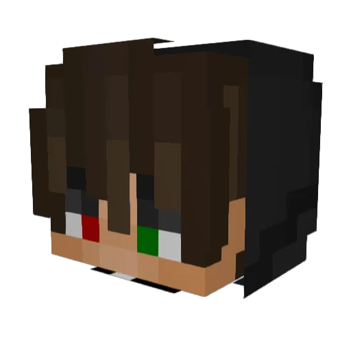 YT_Pixelshooter Minecraft avatar head, 3D render