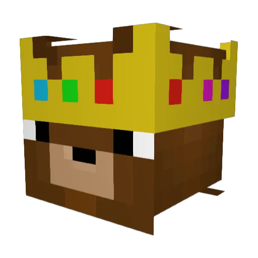 YT_Shining Minecraft avatar head, 3D render