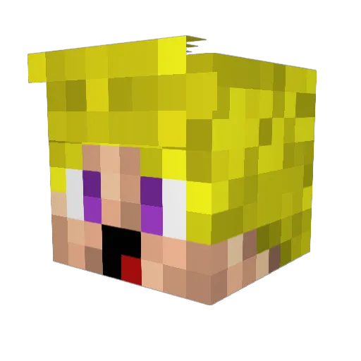 YT_Skentox Minecraft avatar head, 3D render