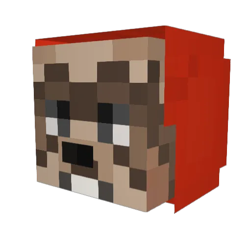 YT_SquidgyPud Minecraft avatar head, 3D render