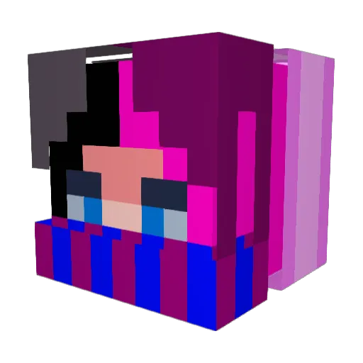 YT_Vait_YT Minecraft avatar head, 3D render