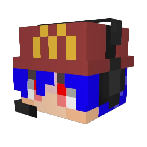 YT_Yuntian Minecraft avatar head, 3D render