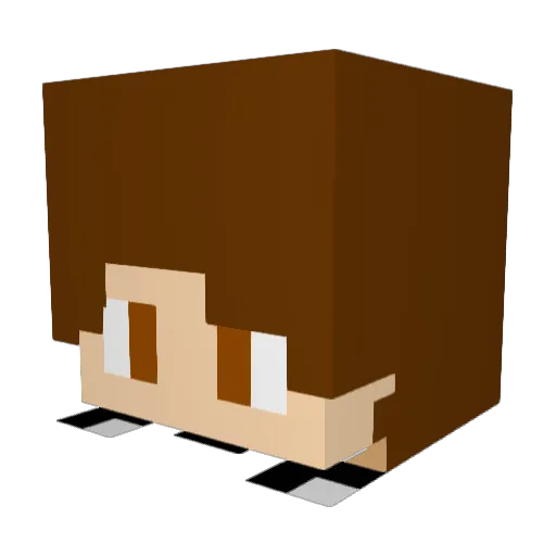 YT_Zirex Minecraft avatar head, 3D render