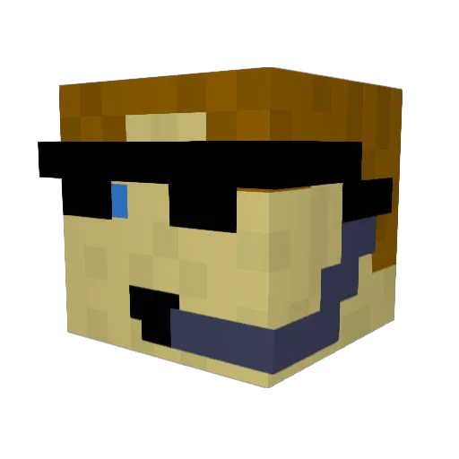 YT_firefight056 Minecraft avatar head, 3D render