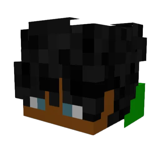 YT_iiCszFk Minecraft avatar head, 3D render