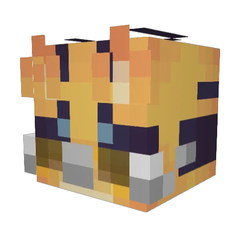 YT_jeg Minecraft avatar head, 3D render