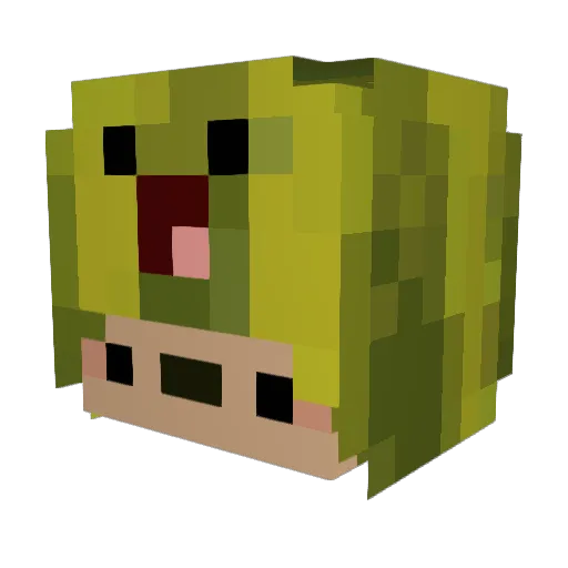 YTcookii Minecraft avatar head, 3D render