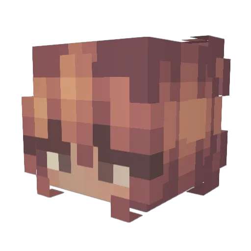YTmango Minecraft avatar head, 3D render