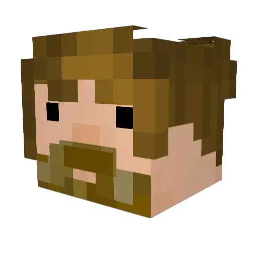 YTonx Minecraft avatar head, 3D render