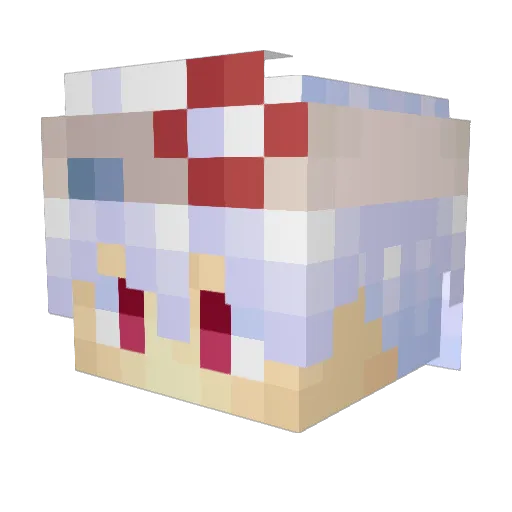 YTtrashh Minecraft avatar head, 3D render