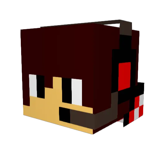 YTvolter Minecraft avatar head, 3D render