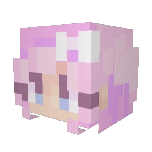 YU1215 Minecraft avatar head, 3D render