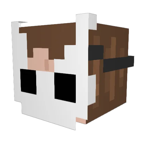 YU49 Minecraft avatar head, 3D render