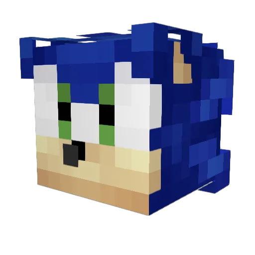 YUAMMP Minecraft avatar head, 3D render