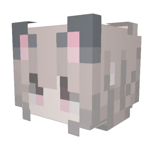 YUAN274 Minecraft avatar head, 3D render