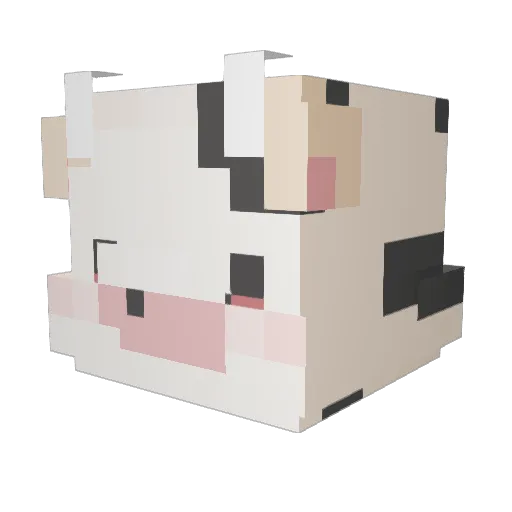 YUARA_ Minecraft avatar head, 3D render