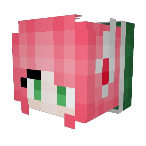 YUC1983 Minecraft avatar head, 3D render