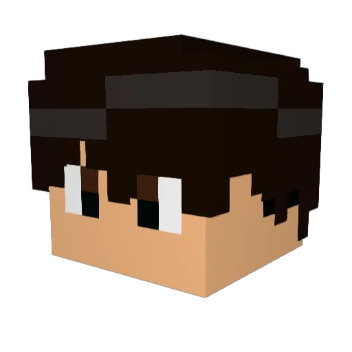 YUG4M3R Minecraft avatar head, 3D render