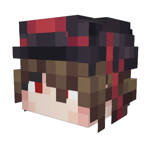 YUGI7777777 Minecraft avatar head, 3D render