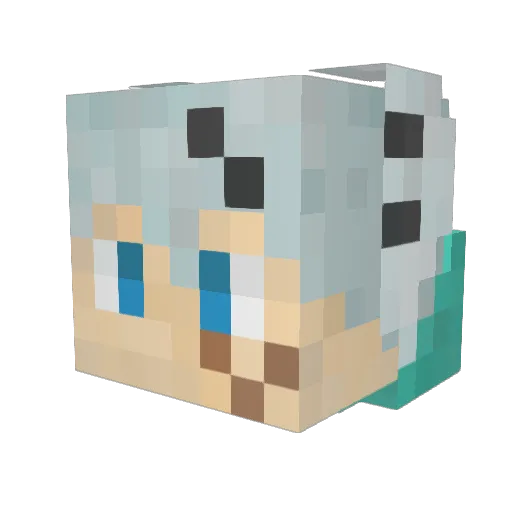 YUIoinu Minecraft avatar head, 3D render