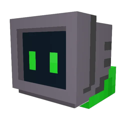 YUJNICK Minecraft avatar head, 3D render