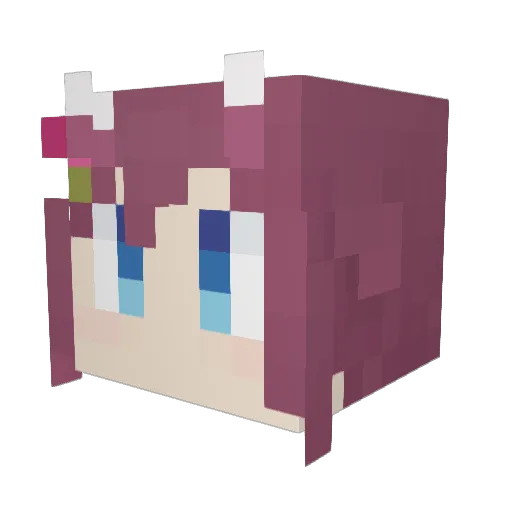 YUKI038 Minecraft avatar head, 3D render
