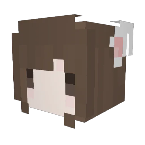 YUKIJAY Minecraft avatar head, 3D render