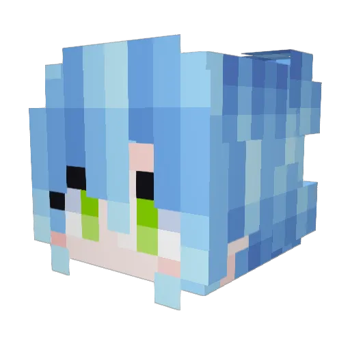 YUKIMA_O Minecraft avatar head, 3D render