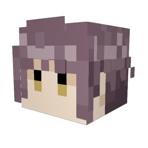 YUKINNN Minecraft avatar head, 3D render
