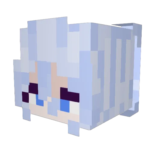 YUKISH1RO Minecraft avatar head, 3D render