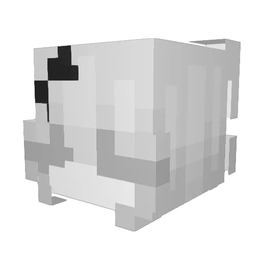 YUKlQwQ Minecraft avatar head, 3D render