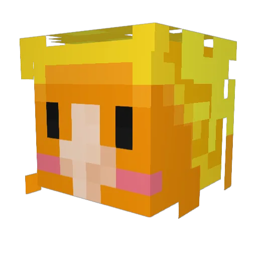 YUMIN0628 Minecraft avatar head, 3D render