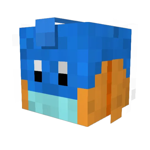 YUNICOEMZ Minecraft avatar head, 3D render