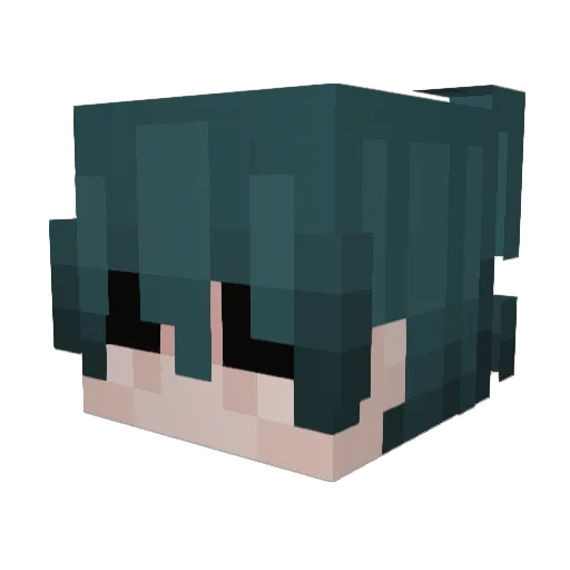 YUP1S Minecraft avatar head, 3D render