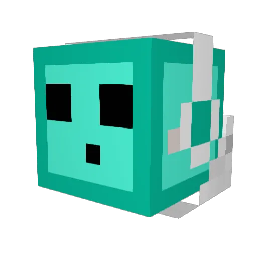 YUPYOPOP Minecraft avatar head, 3D render