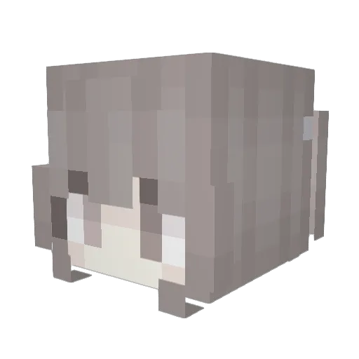 YUQ111 Minecraft avatar head, 3D render