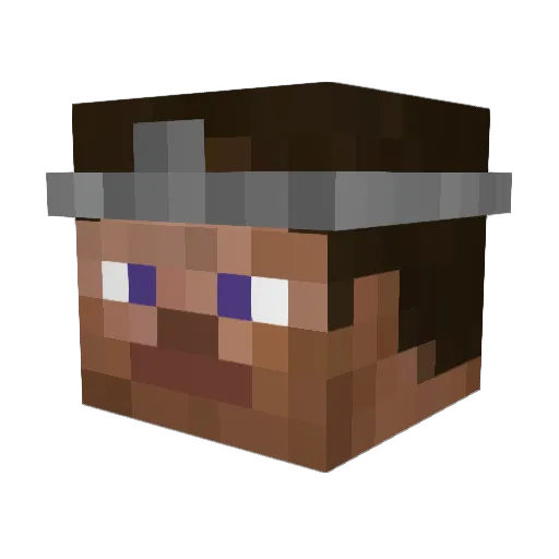 YUQILOVE Minecraft avatar head, 3D render