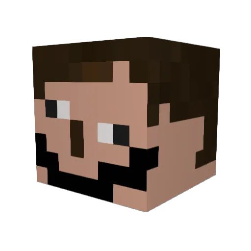 YUQI_SONG Minecraft avatar head, 3D render