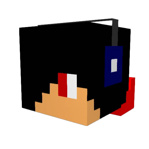 YURA_QQQ Minecraft avatar head, 3D render