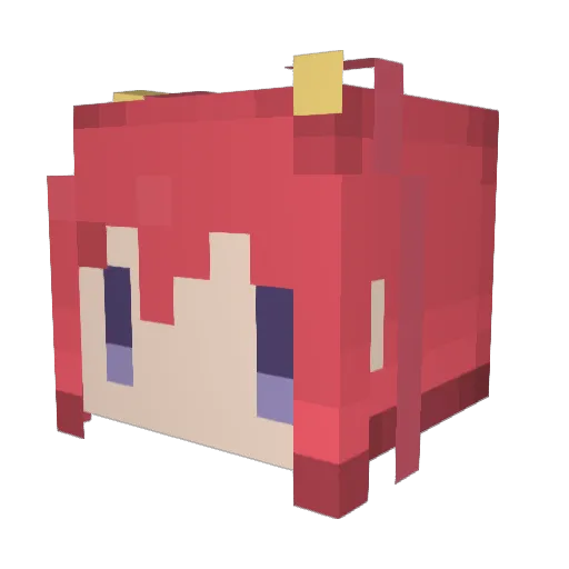 YURITAROSU Minecraft avatar head, 3D render
