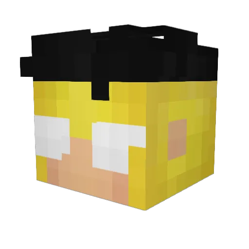 YUTTIGGXD Minecraft avatar head, 3D render
